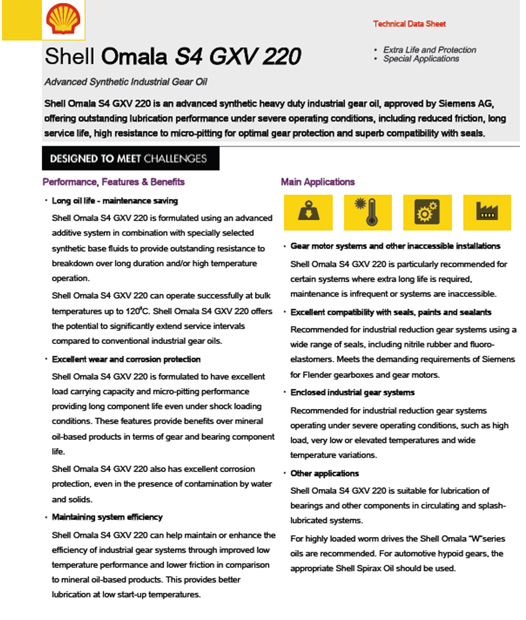 ขายน้ำมัน Shell Omala S4 GXV 220